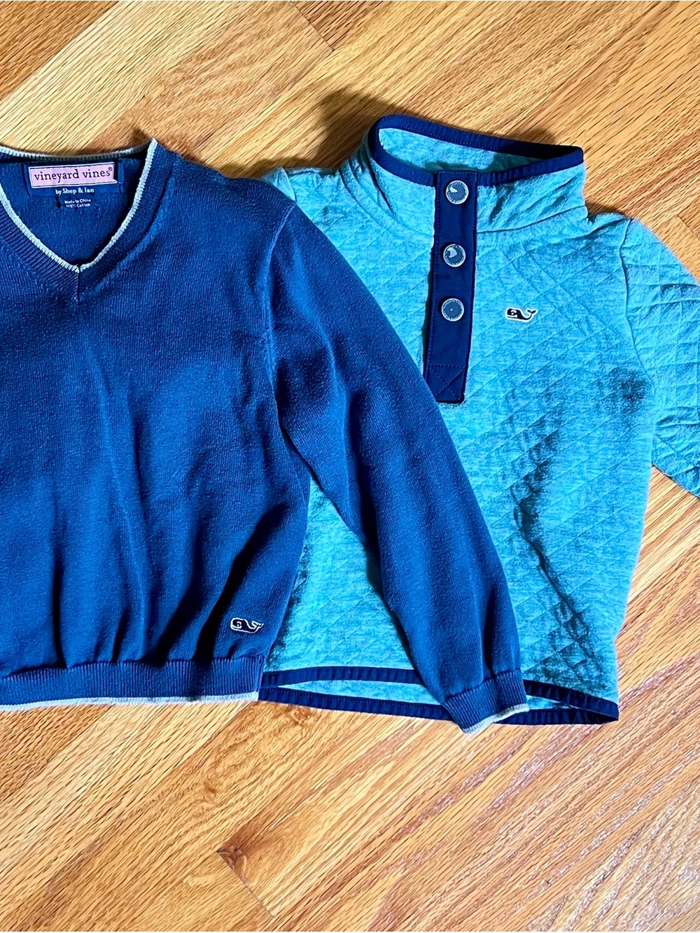 Vineyard Vines Navy and Light Blue Kids Pullover Bundle